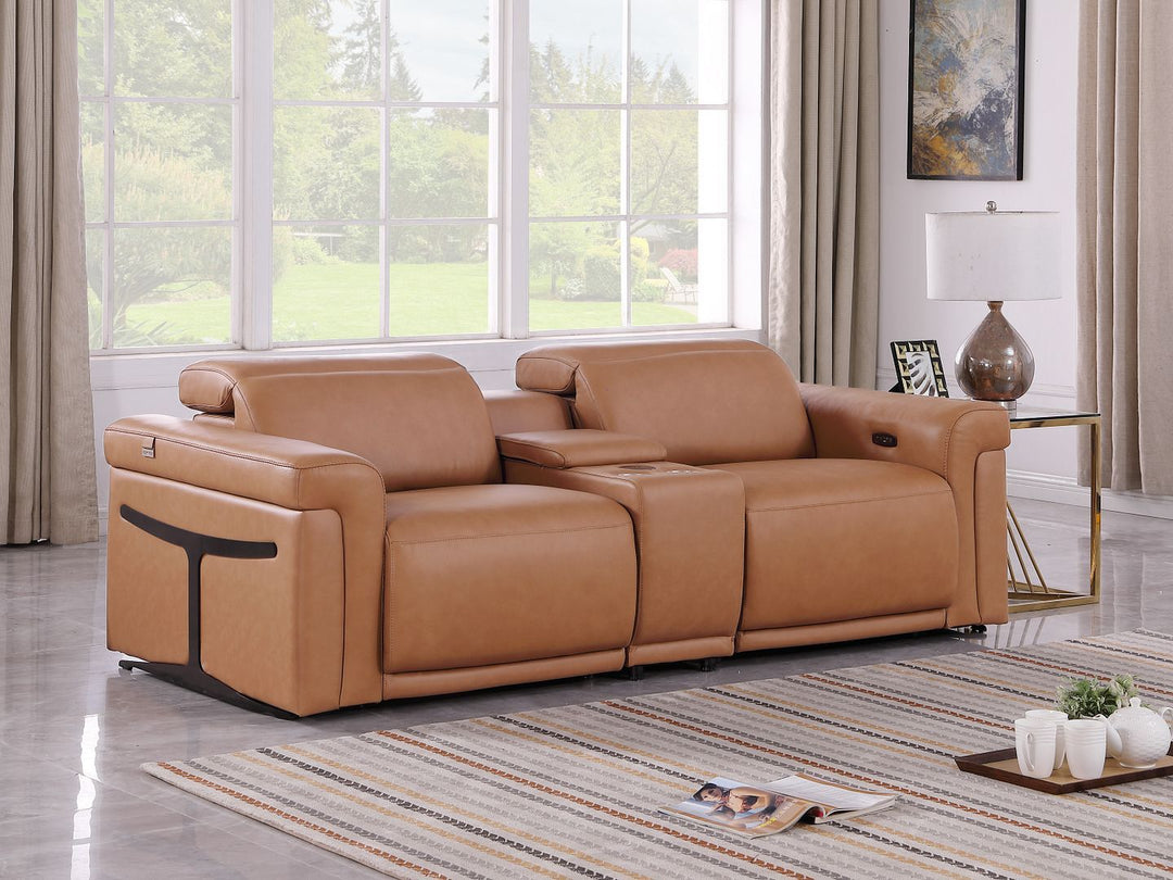 1126 - 3-Piece Modular Power Reclining Loveseat In With 2 Power Recliners & Power Headrests