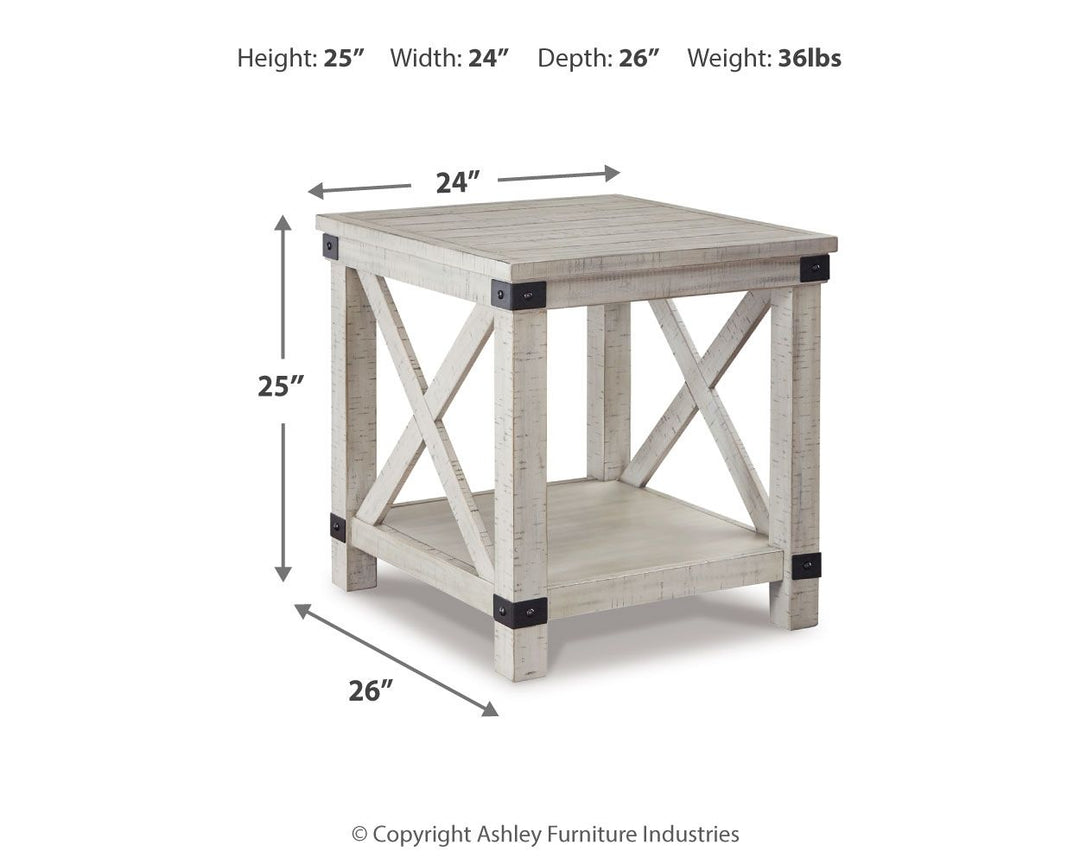 Carynhurst - Rectangular End Table - Whitewash