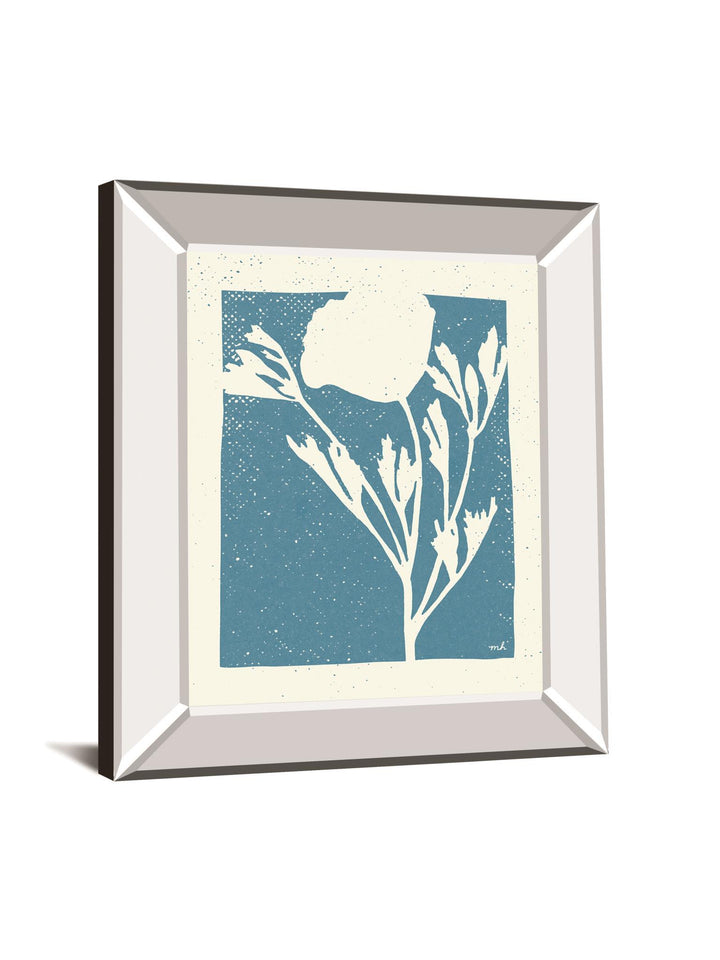 Joyful Spring II By Moira Hershey - Mirror Framed Print Wall Art - Blue