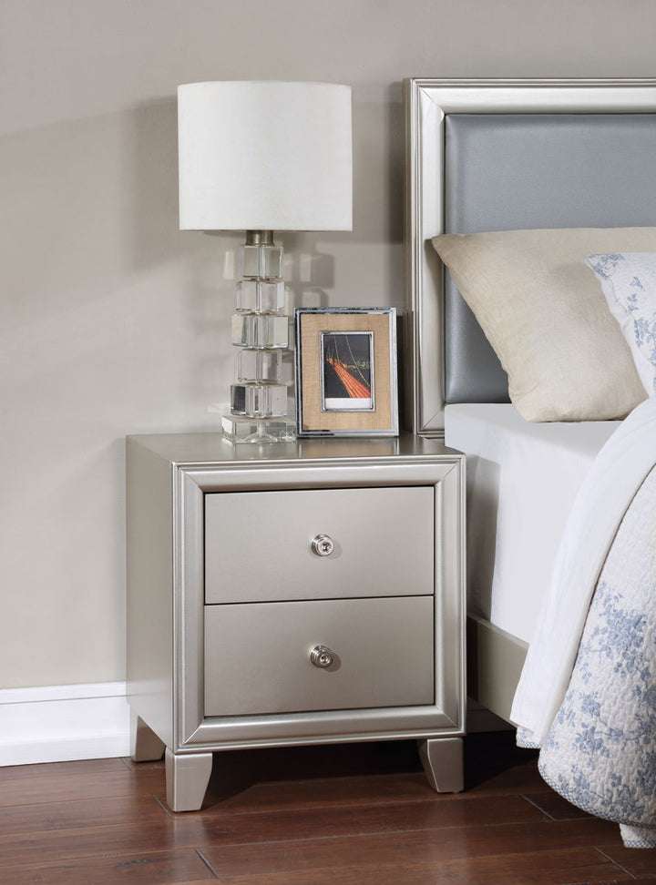 Omni - Nightstand - Pearl Silver