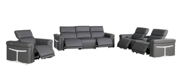 1126 - 7-Piece Modular Power Reclining Sofa, Loveseat &amp; Chair Set In With 5 Power Recliners &amp; Power Headrests