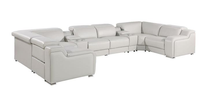 1116 - 8-Piece U-Shaped Sectional Sofa In With 4 Power Recliners &amp; Power Headrest