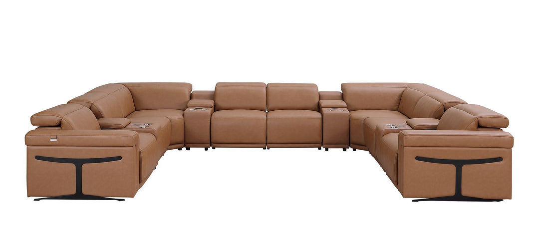 1126 - 12-Piece U-Shaped Sectional Sofa In With 4 Power Recliners &amp; Power Headrests