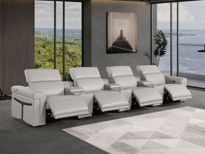 1126 - 7-Piece Modular Power Reclining Sofa In With 4 Power Recliners &amp; Power Headrests