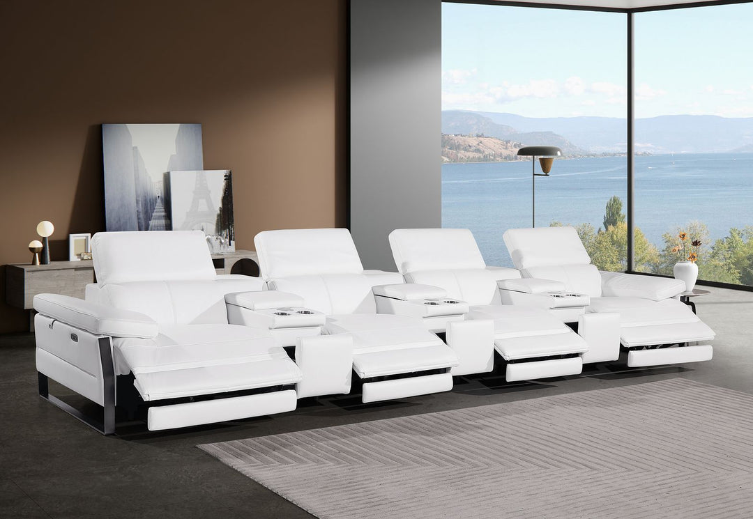 1246 - Modular Power Triple Reclining Triple Console Sofa With Power Reclining Headrests