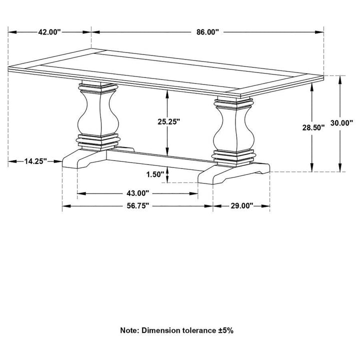 Parkins - Rectangular Dining Table - Rustic Espresso