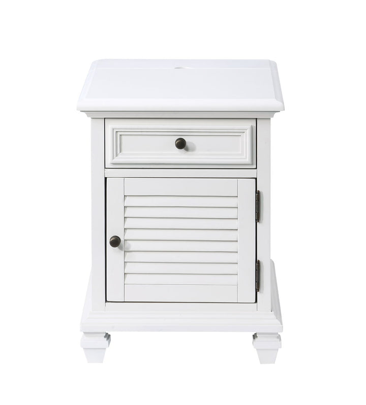 Charlestown - Storage End With USB - White