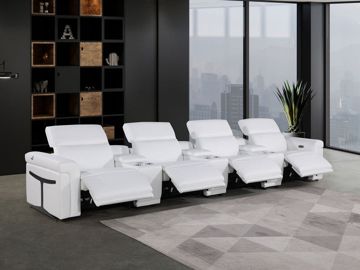 1126 - 7-Piece Modular Power Reclining Sofa In With 4 Power Recliners &amp; Power Headrests