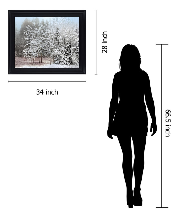 Silent Frosted Grove - 28" x 34" Framed Wall Art