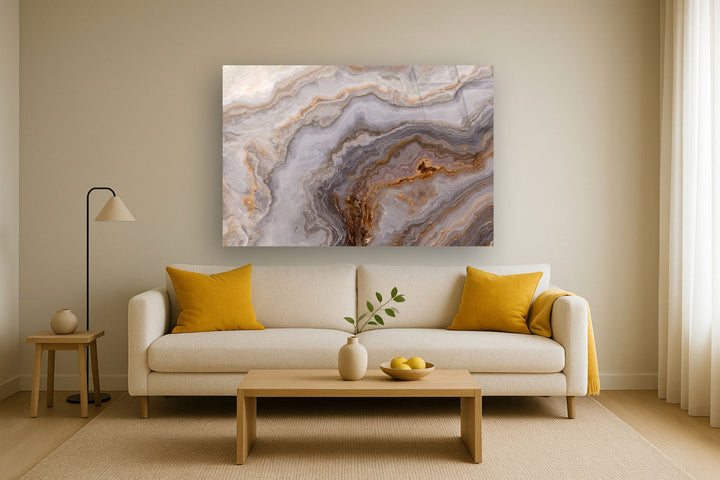 Tempered Glass With Foil - Granite 2 - Light Brown
