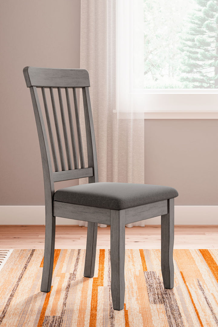 Shullden - 5 Pc. - Drop Leaf Table, 4 Side Chairs - Gray