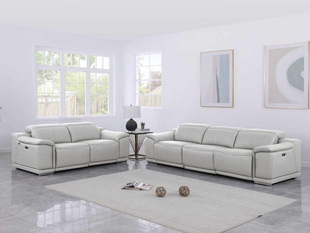 9762 - 5-Piece Modular Power Reclining Sofa And Loveseat Set With 5 Power Recliners In