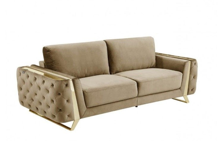 1051 - Contemporary Velvet Sofa