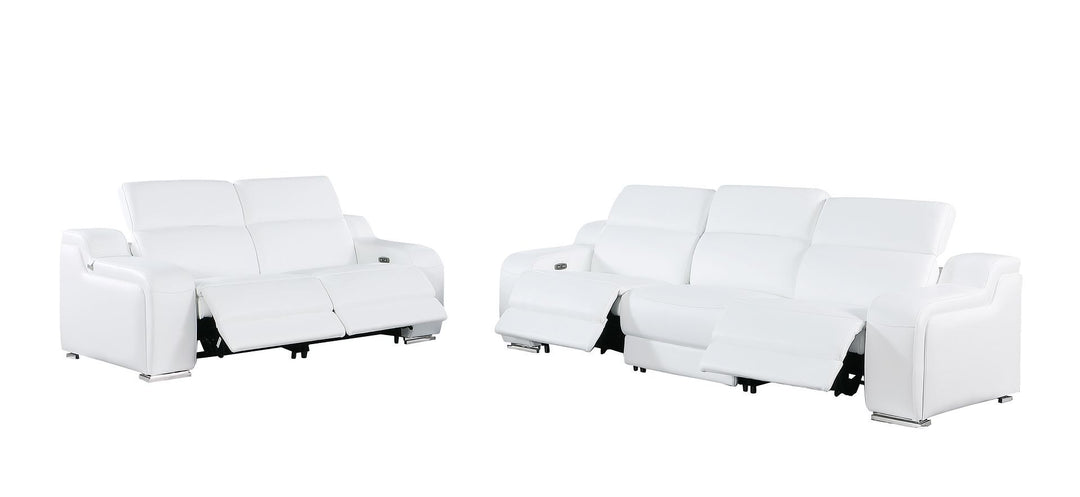 1116 - 5-Piece Modular Power Reclining Sofa And Loveseat Set In With 4 Power Recliners &amp; Power Headrests
