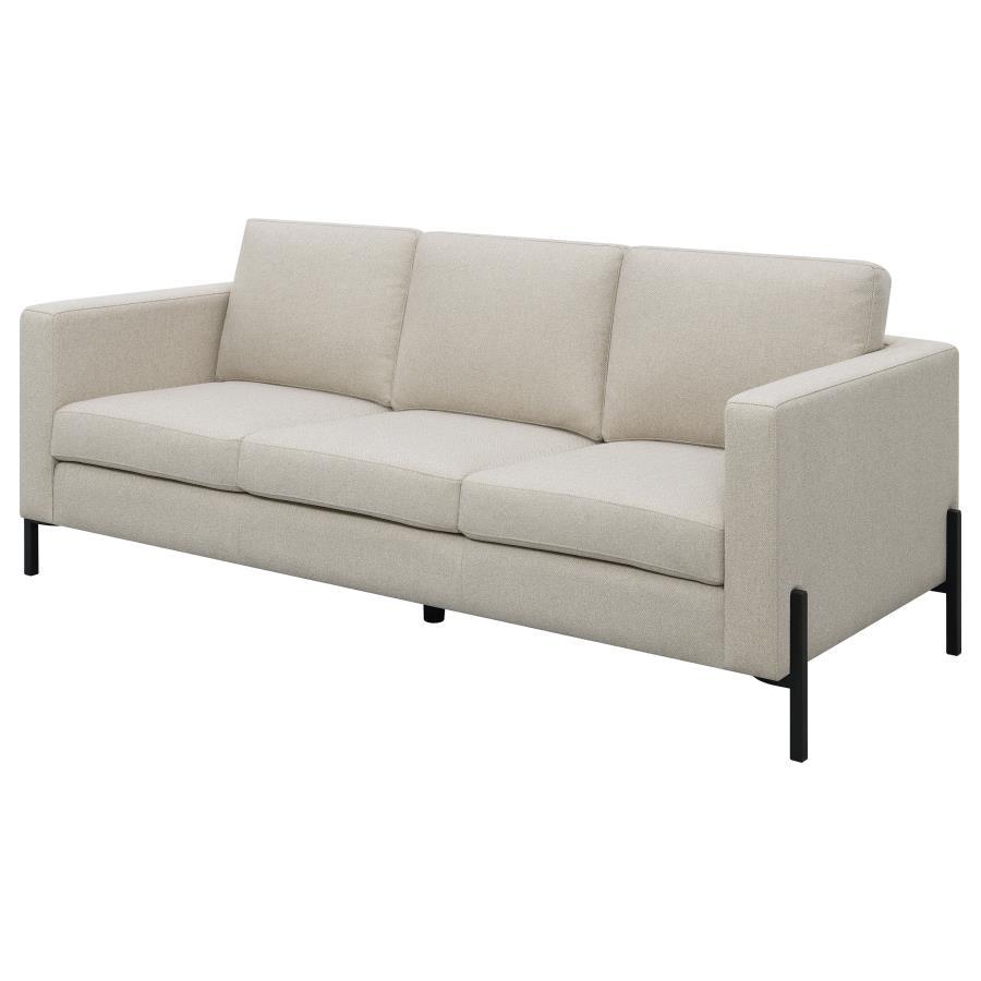 Tilly - Upholstered Track Arm Sofa - Oatmeal