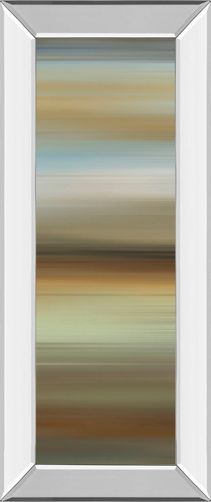 Abstract Horizon Il By James Mcmaster - Mirror Framed Print Wall Art - Beige