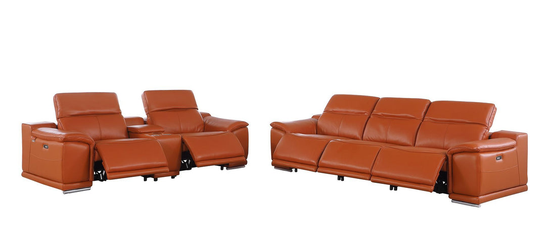 9762 - 6-Piece Modular Power Reclining Sofa And Console Loveseat Set With 5 Power Recliners In