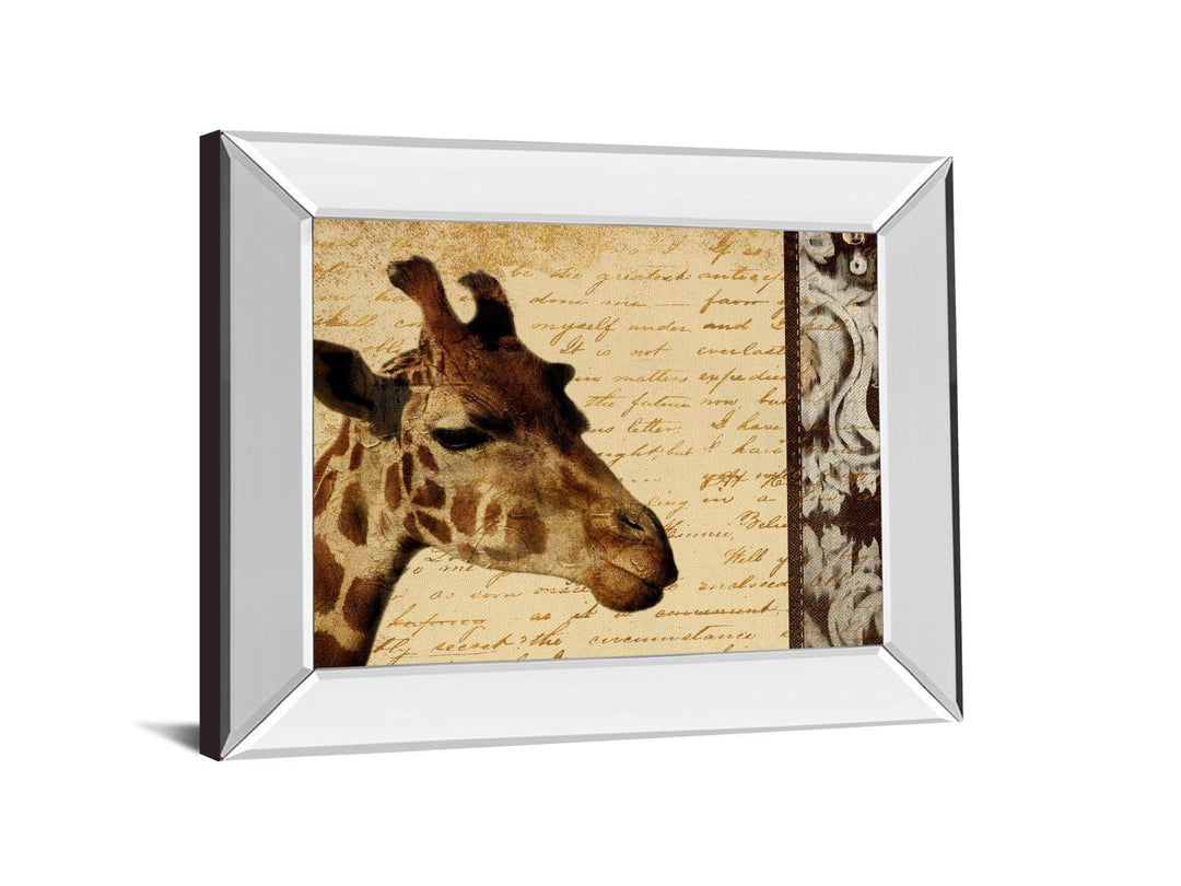 Madagascar Safari I By Patricia Pinto - Mirror Framed Print Wall Art - Beige