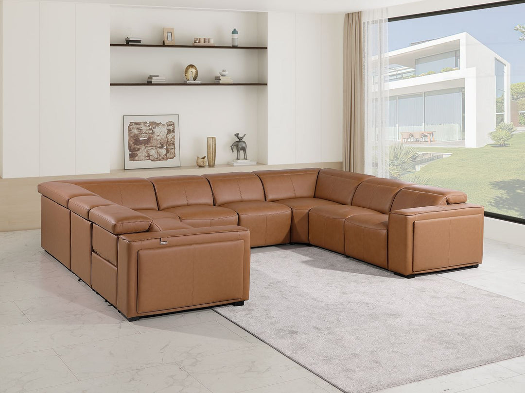 1224 - 8-Piece U-Shaped Sectional Sofa In With 4 Power Recliners & Power Headrests