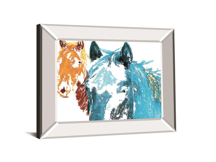 It's Cool To Be Blue By Marvin Pelkey - Mirror Framed Print Wall Art - Blue