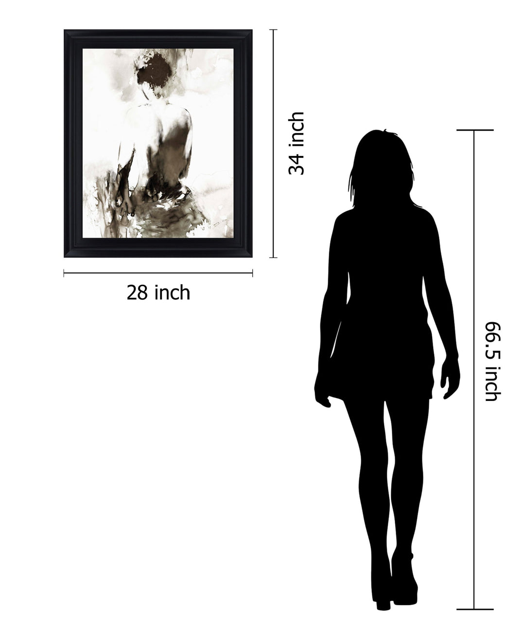 Shadowed Muse - 28" x 34" Framed Wall Art