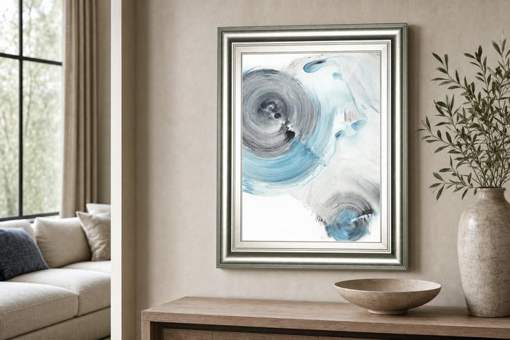 22x26 Ripple Effect III By Ethan Harper - Light Blue