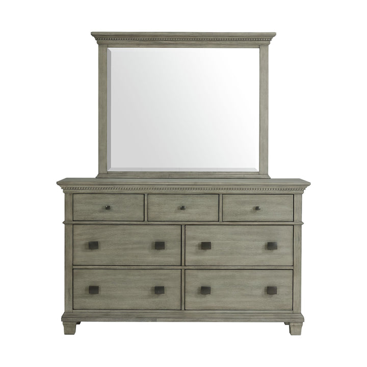 Crawford - Dresser & Mirror Set - Grey