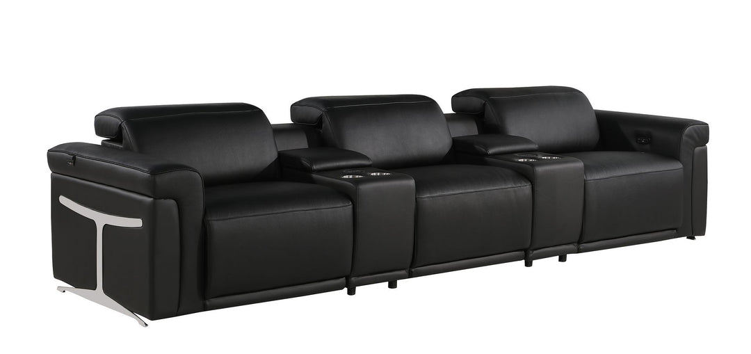 1126 - 5-Piece Modular Power Reclining Sofa In With 3 Power Recliners &amp; Power Headrests