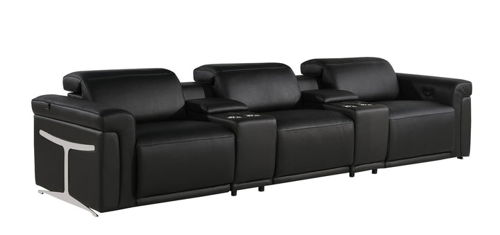 1126 - 5-Piece Modular Power Reclining Sofa In With 3 Power Recliners &amp; Power Headrests