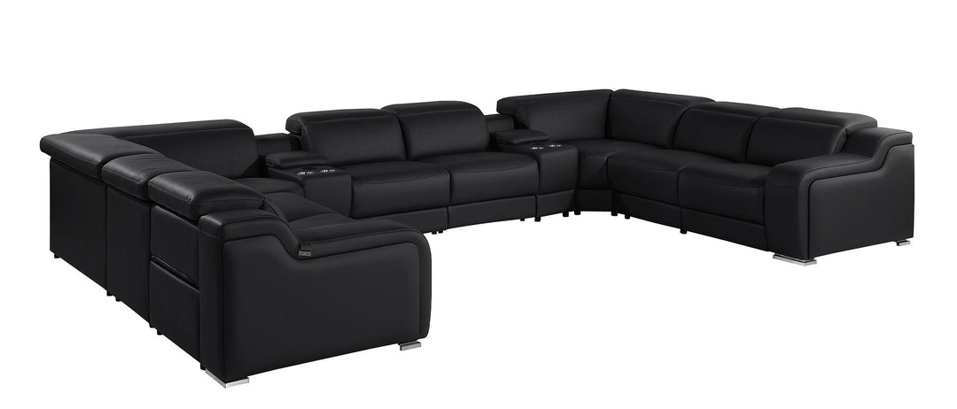 1116 - 10-Piece U-Shaped Sectional Sofa In With 4 Power Recliners &amp; Power Headrests