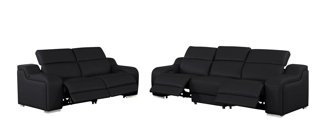 1116 - 5-Piece Modular Power Reclining Sofa And Loveseat Set In With 4 Power Recliners &amp; Power Headrests