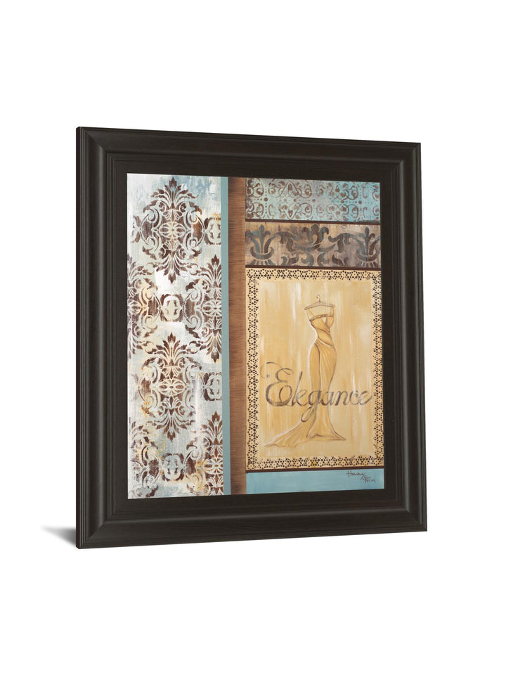 Elegance By Hamkimipour-ritter Framed Print Wall Art - Blue