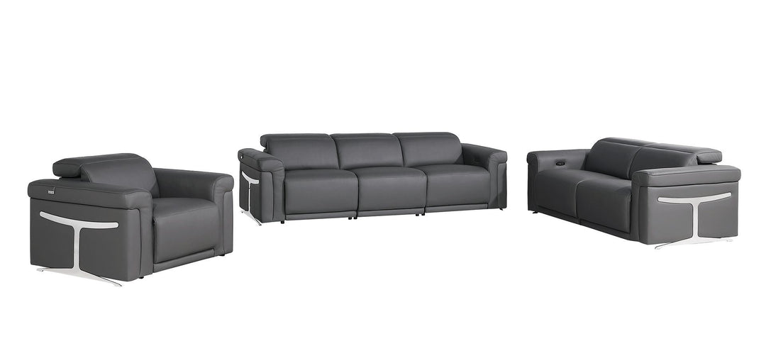1126 - 6-Piece Modular Power Reclining Sofa, Loveseat &amp; Chair Set In With 6 Power Recliners &amp; Power Headrests