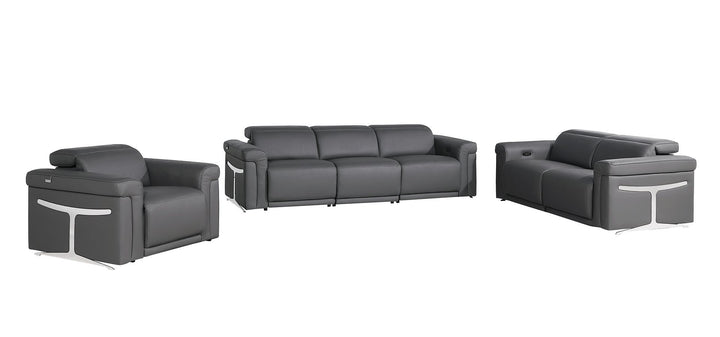1126 - 6-Piece Modular Power Reclining Sofa, Loveseat &amp; Chair Set In With 6 Power Recliners &amp; Power Headrests