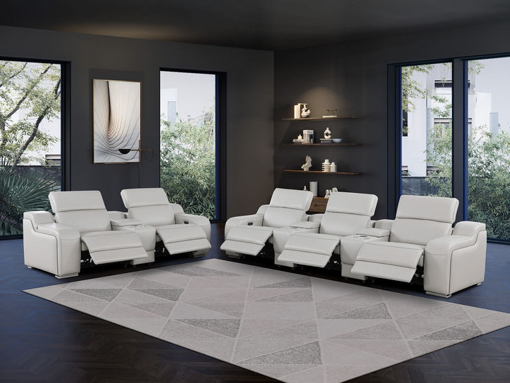1116 - 8-Piece Modular Power Reclining Sofa, Loveseat &amp; Chair Set In With 5 Power Recliners &amp; Power Headrests