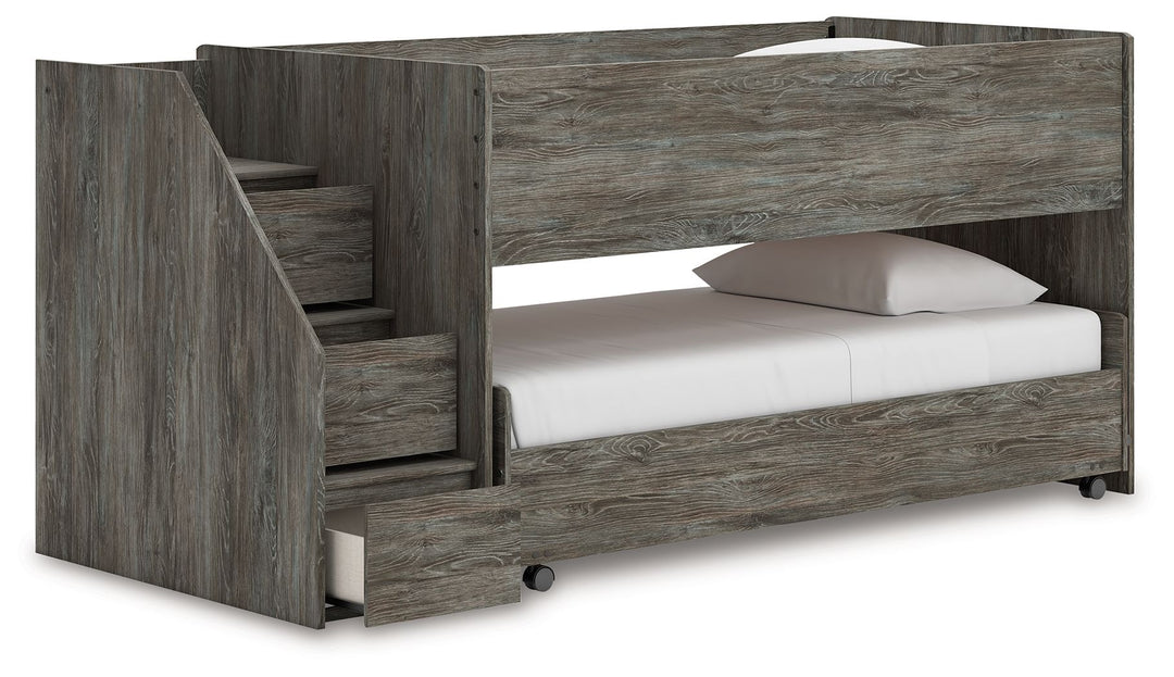 Frandern - Gray - Twin Over Twin Loft Bed