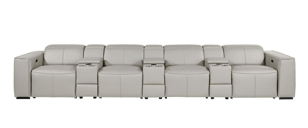 1224 - 7-Piece Modular Power Reclining Sofa In With 4 Power Recliners &amp; Power Headrests