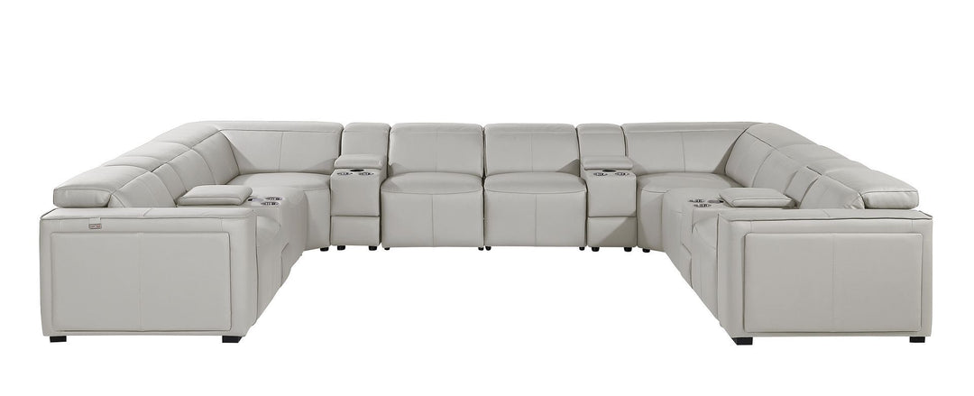 1224 - 12-Piece U-Shaped Sectional Sofa In With 4 Power Recliners &amp; Power Headrests