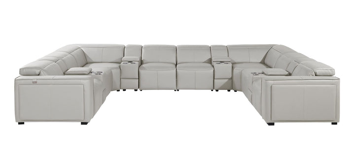 1224 - 12-Piece U-Shaped Sectional Sofa In With 4 Power Recliners &amp; Power Headrests