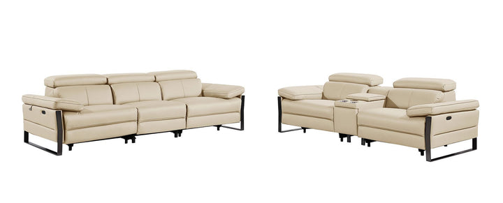 1246 - Modular Power Triple Reclining Sofa And Console Loveseat Set With Power Headrests