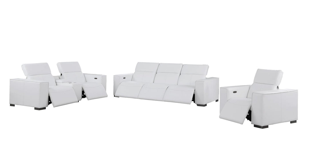 1208 - Modular Leather Set With 6 Power Recliners &amp; Power Headrests