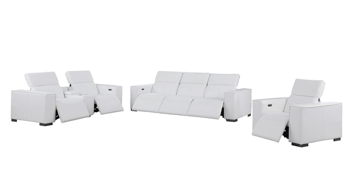 1208 - Modular Leather Set With 6 Power Recliners &amp; Power Headrests