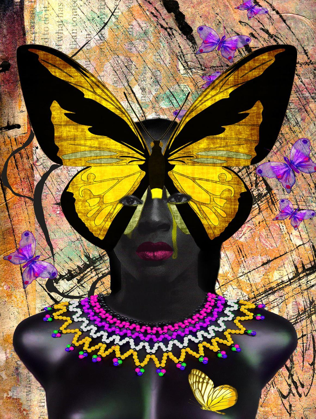 Framed Small - Transformation By Yvonne Coleman Burney - Yellow