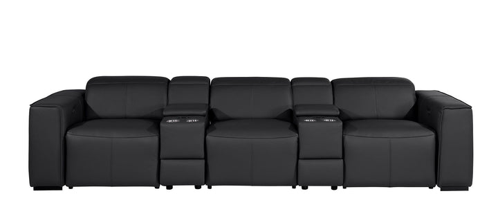 1224 - 5-Piece Modular Power Reclining Sofa In With 3 Power Recliners &amp; Power Headrests