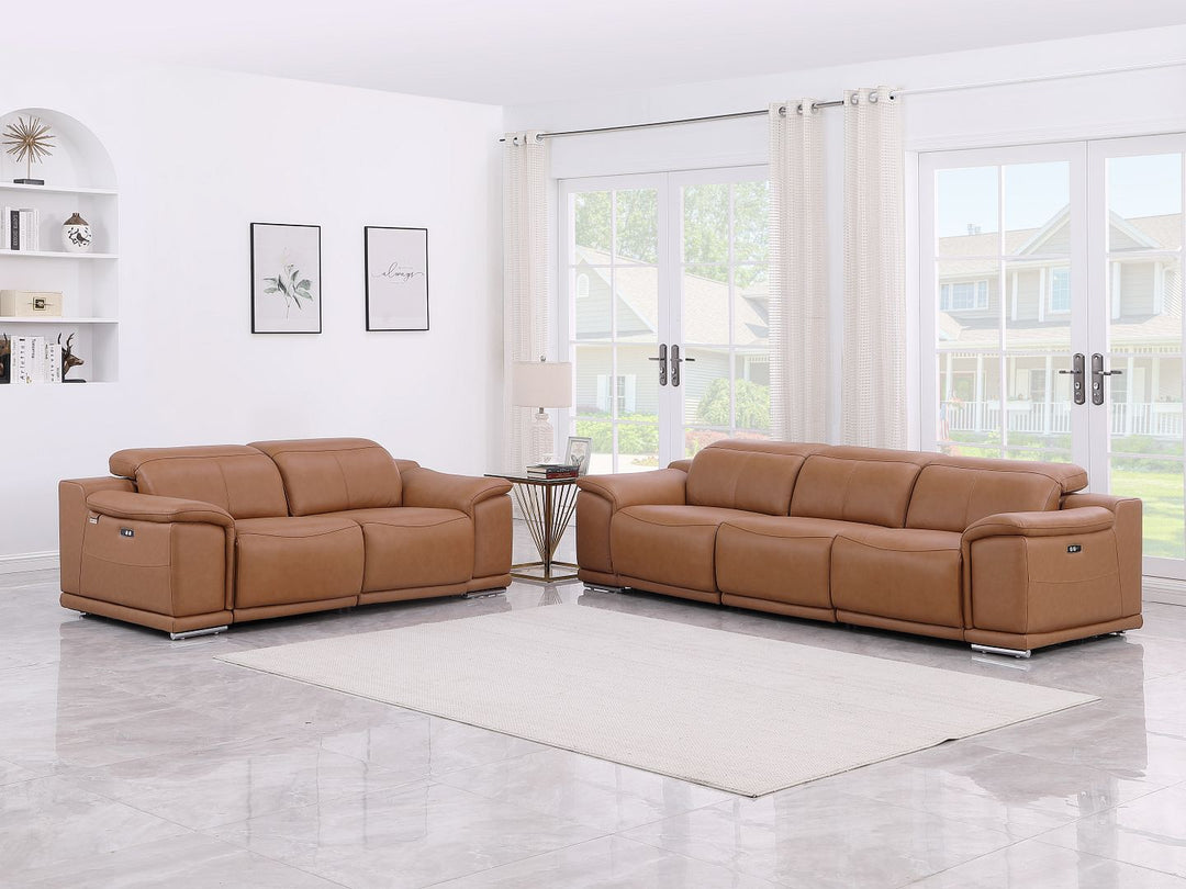 9762 - 5-Piece Modular Power Reclining Sofa And Loveseat Set With 5 Power Recliners In