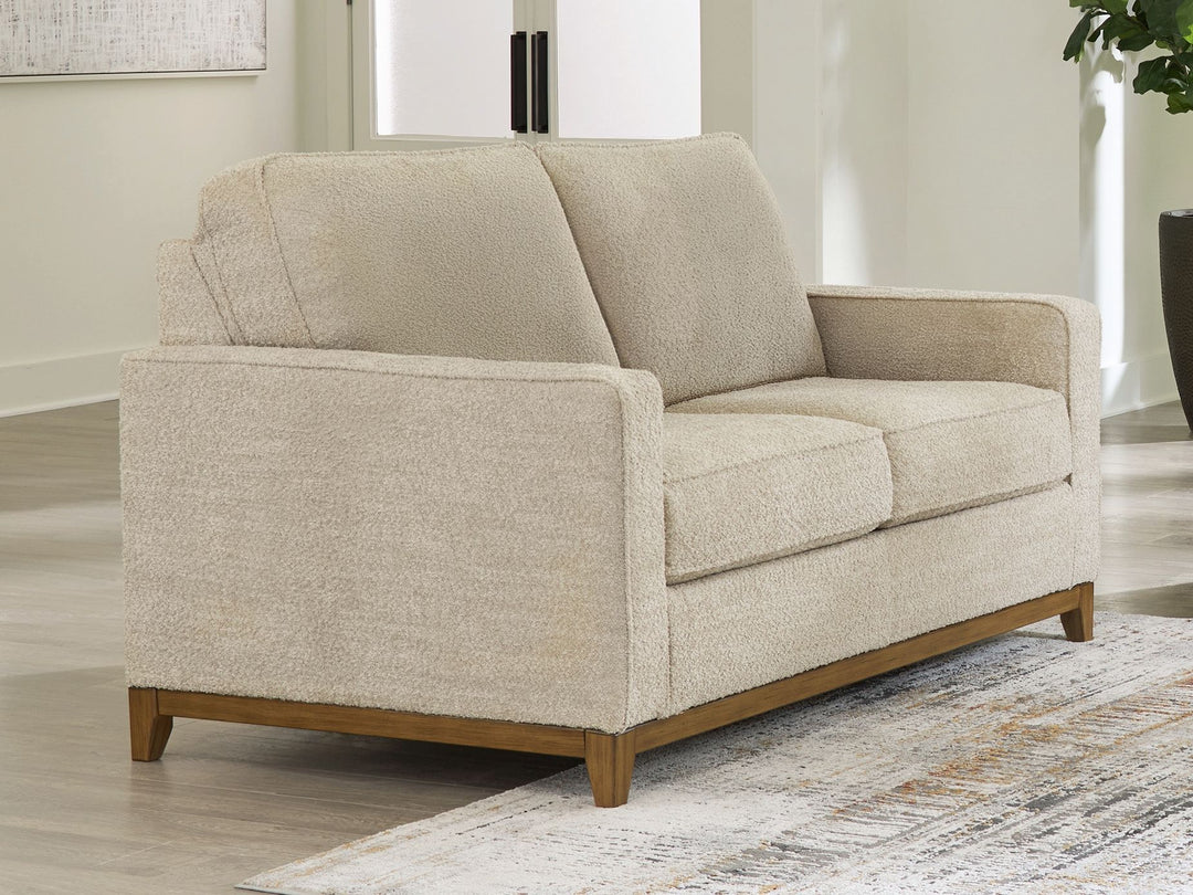 Arendale - Desert - Loveseat With Dark Cushions