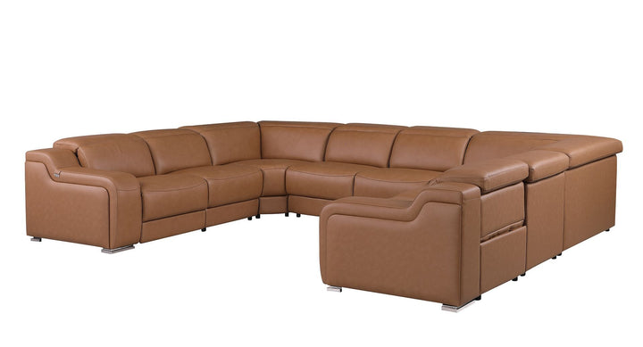 1116 - 8-Piece U-Shaped Sectional Sofa In With 4 Power Recliners &amp; Power Headrests