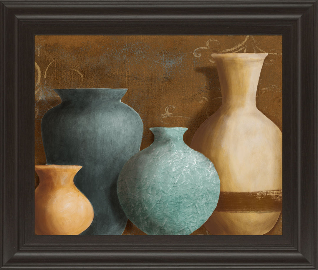 Ancient Clay Il By Lanie Loreth - Framed Print Wall Art - Blue