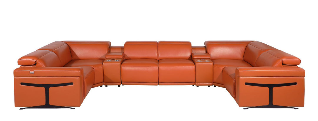 1126 - 8-Piece U-Shaped Sectional Sofa In With 2 Power Recliners &amp; Power Headrests