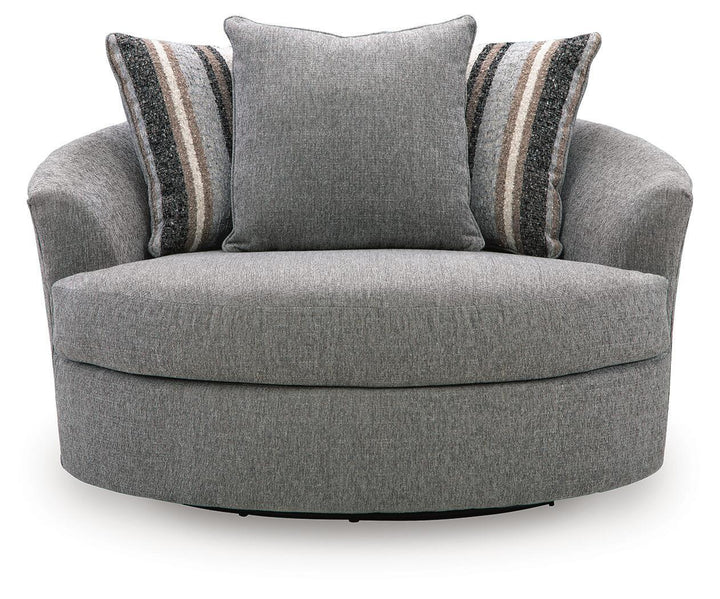 Creston Heights - Oversized Swivel Accent Chair - Smolder